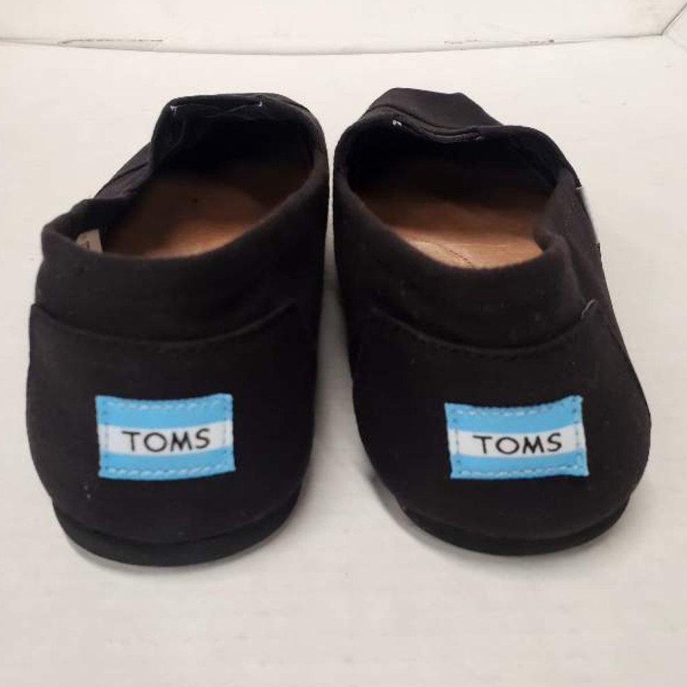 Toms men's Classic Canvas Shoes, Black, Size 9.5 - Picture 3 of 5
